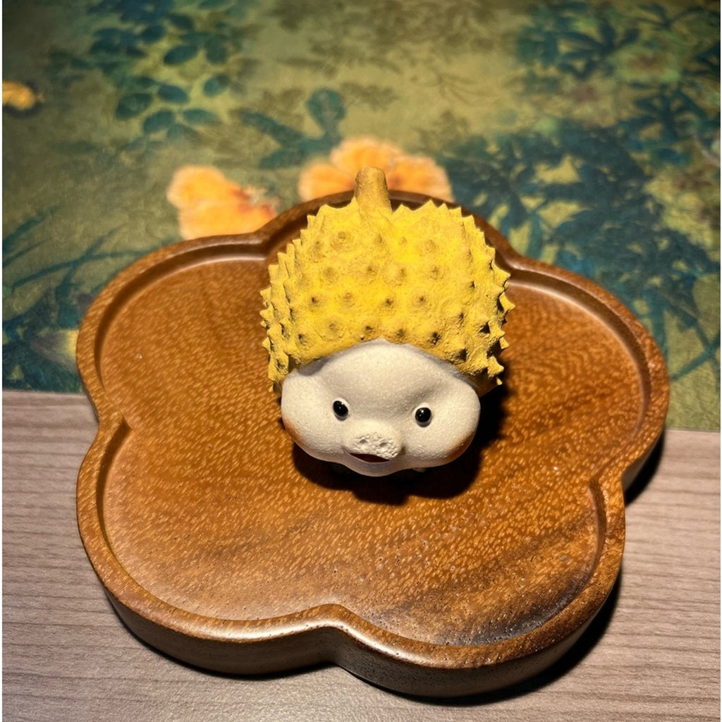 Pottery durian pig tea pet “榴莲猪”（留恋猪）