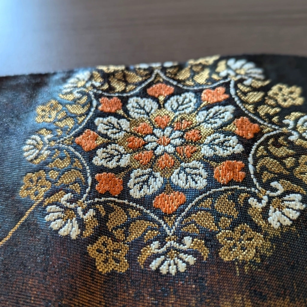 Silk tapestry woven, Chinese brocade, embroidery, Nishijin fabric