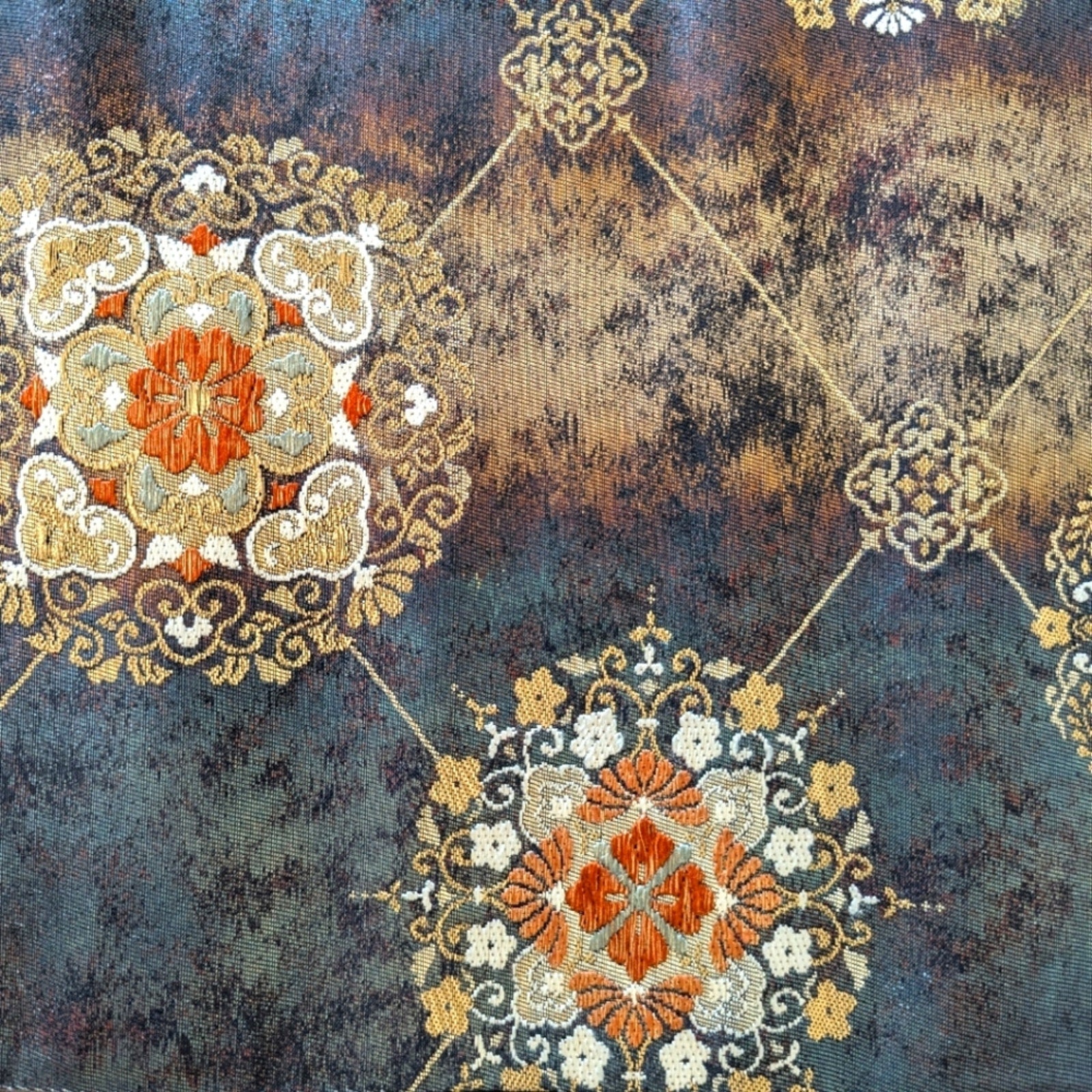Silk tapestry woven, Chinese brocade, embroidery, Nishijin fabric