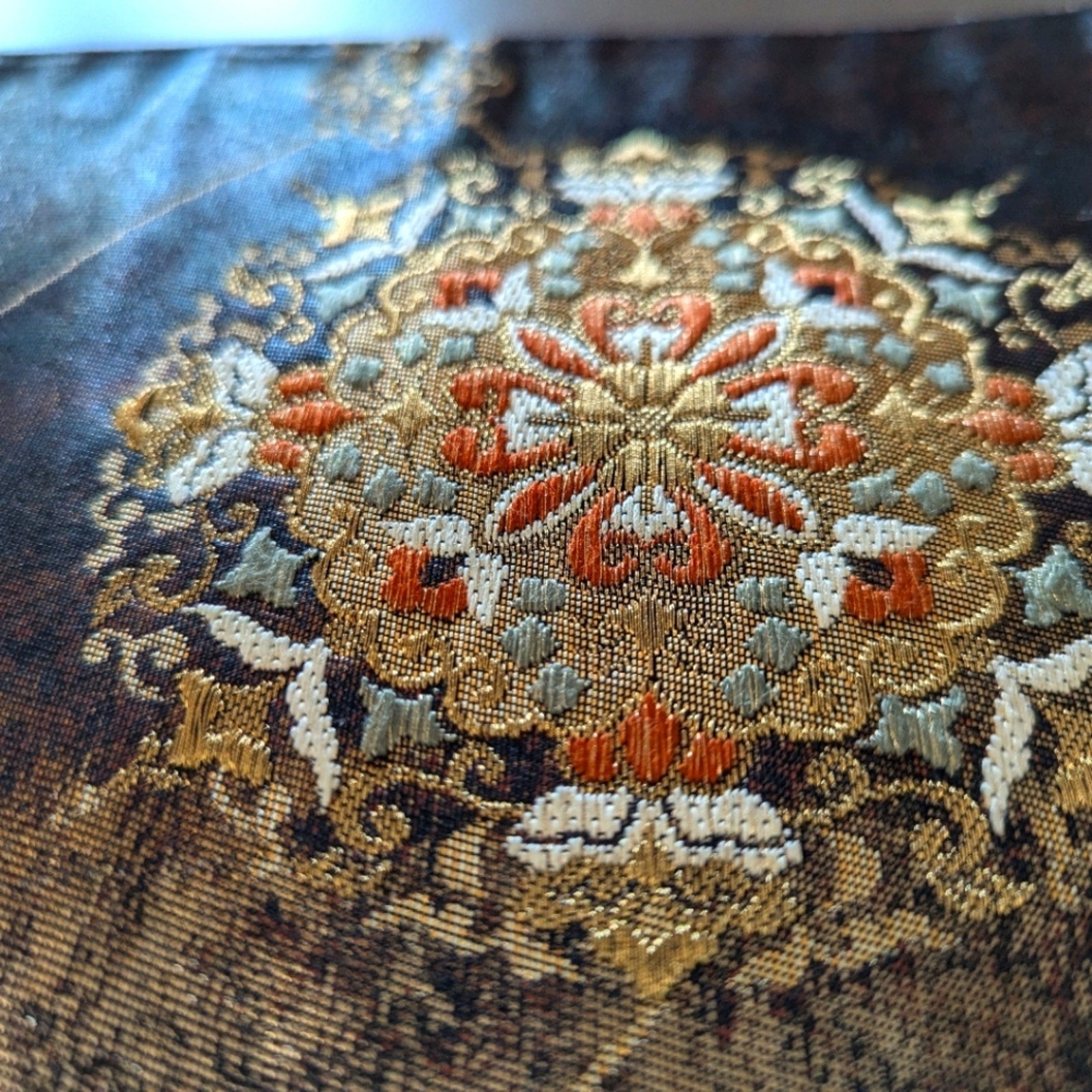 Silk tapestry woven, Chinese brocade, embroidery, Nishijin fabric