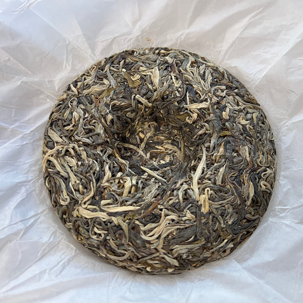 Annual Grace 2026 raw pu-erh tea cake surface detail
