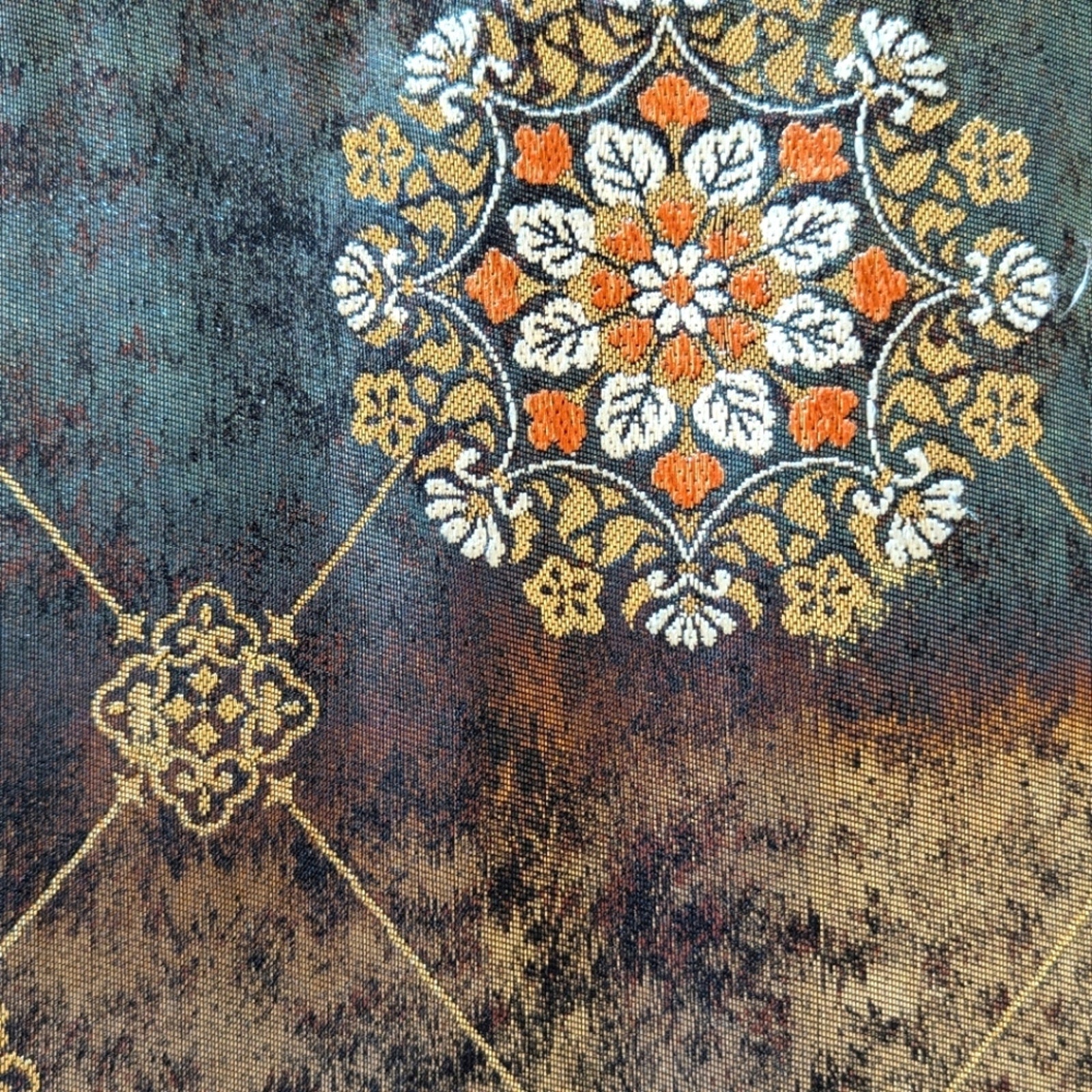 Silk tapestry woven, Chinese brocade, embroidery, Nishijin fabric