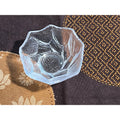 Glass tea cup icy flower shape